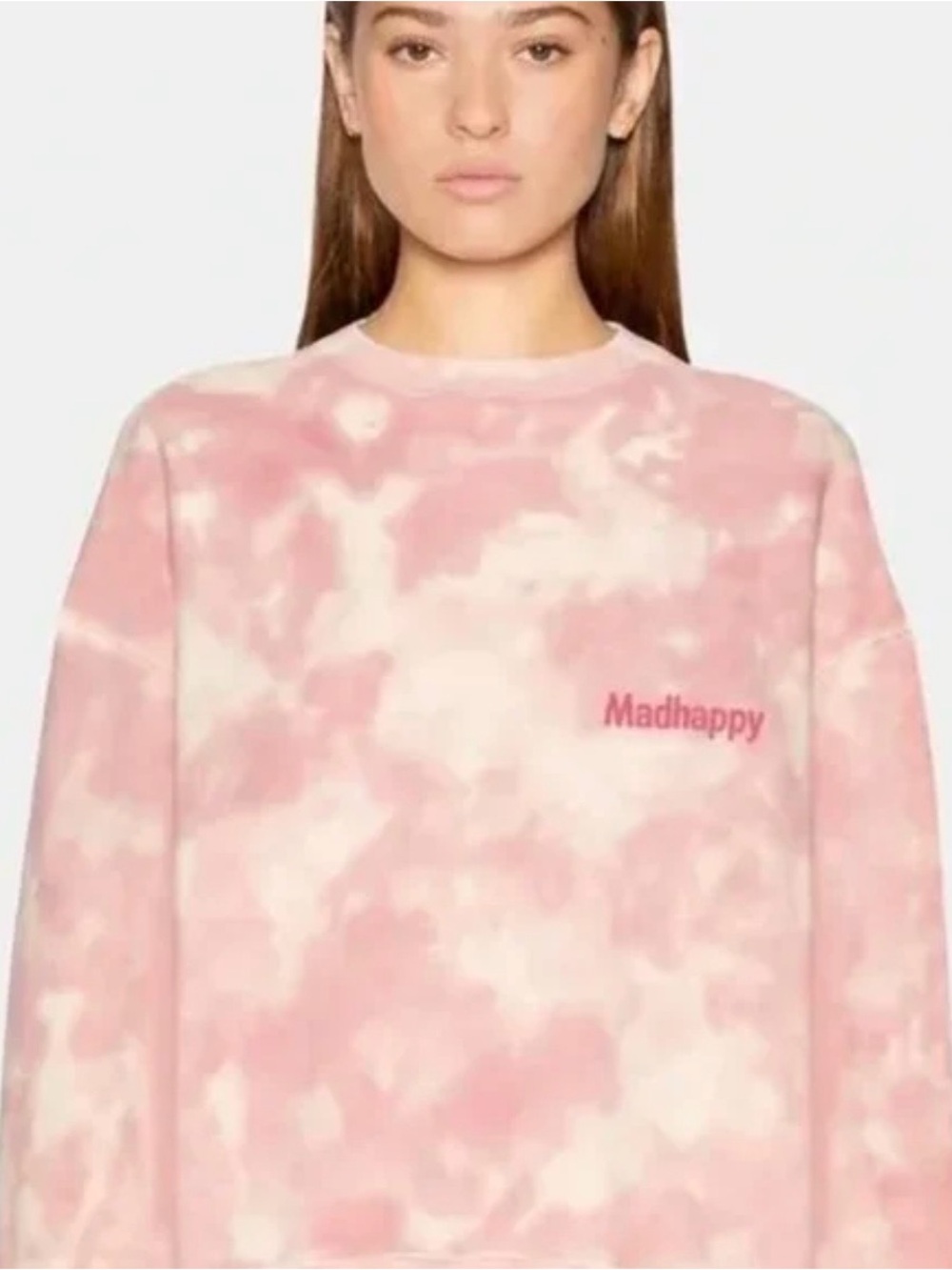 Madhappy Pink and Cream Tie-Dye Pullover